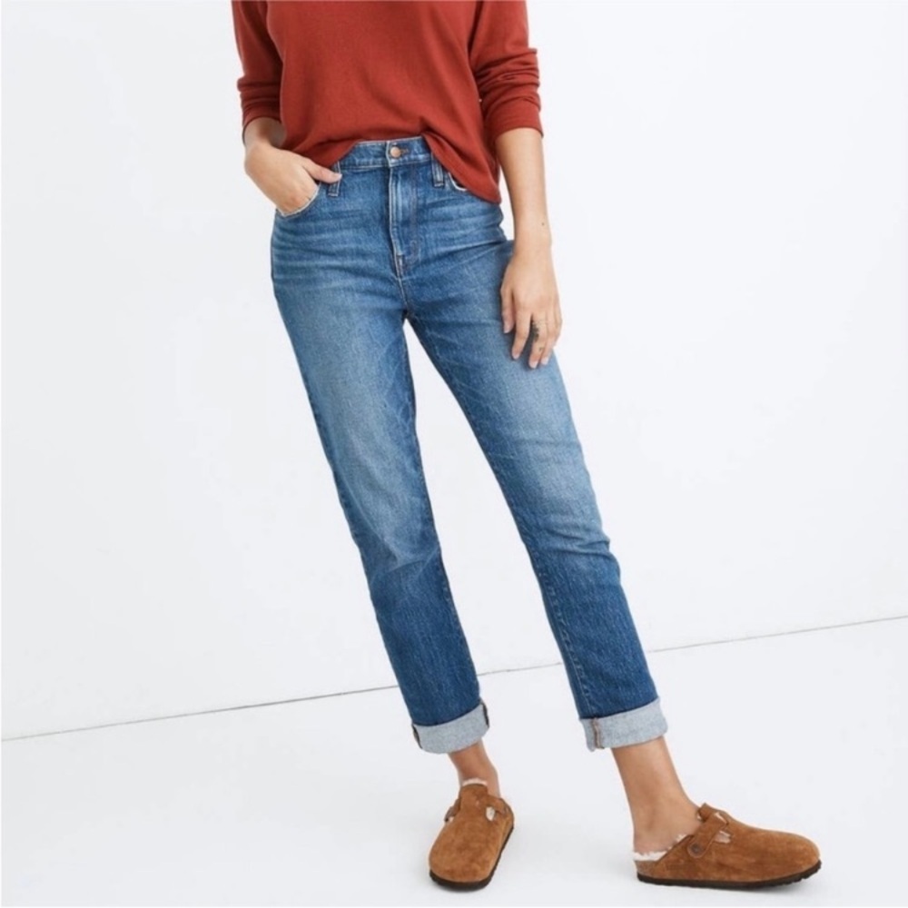 Madewell medium light wash The High Rise Slim Boy Jean size 25 EUC - Picture 3 of 10